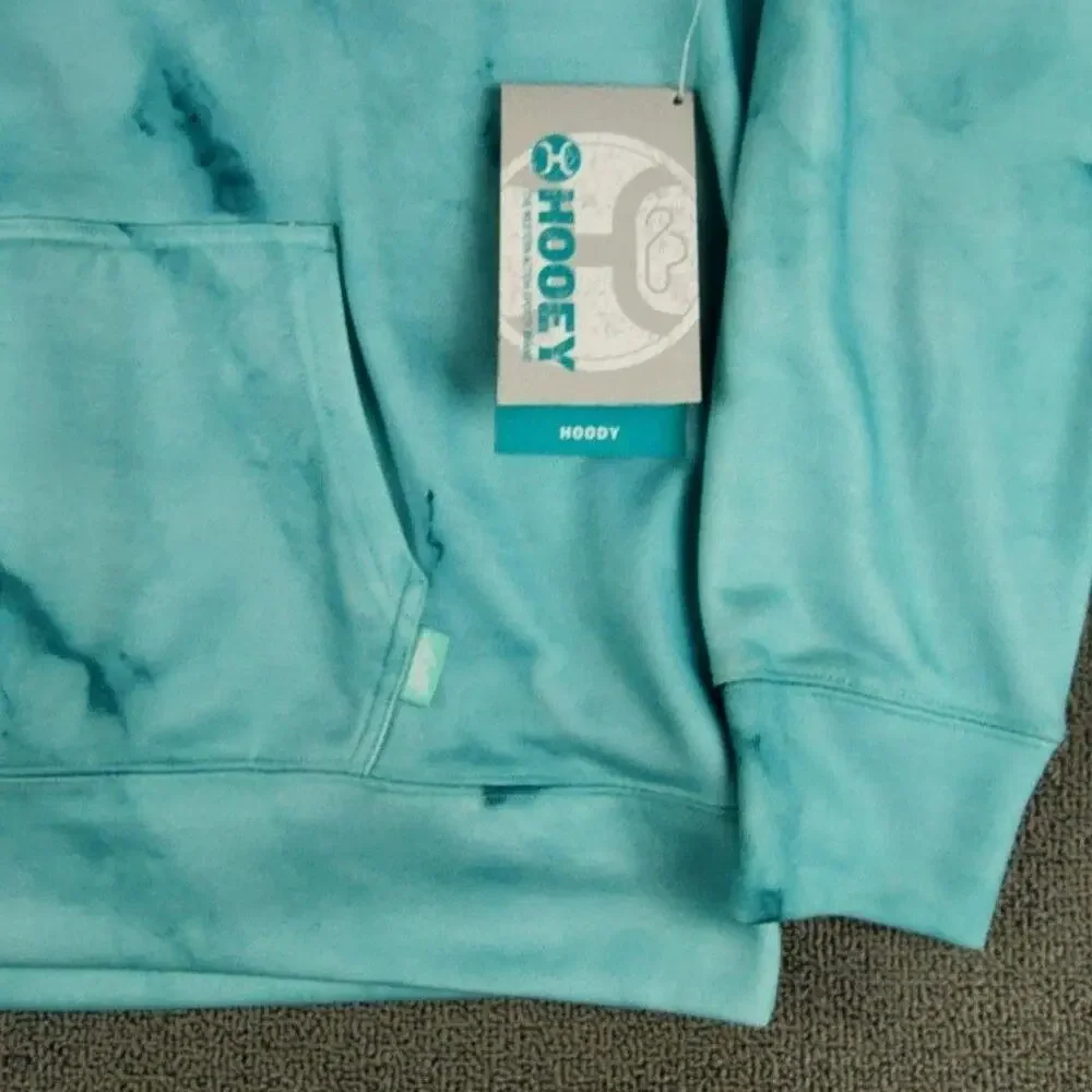 Hooey Hoodie Sweatshirt Womens XL Blue Rope Like A Girl Marble Fleece Pullover